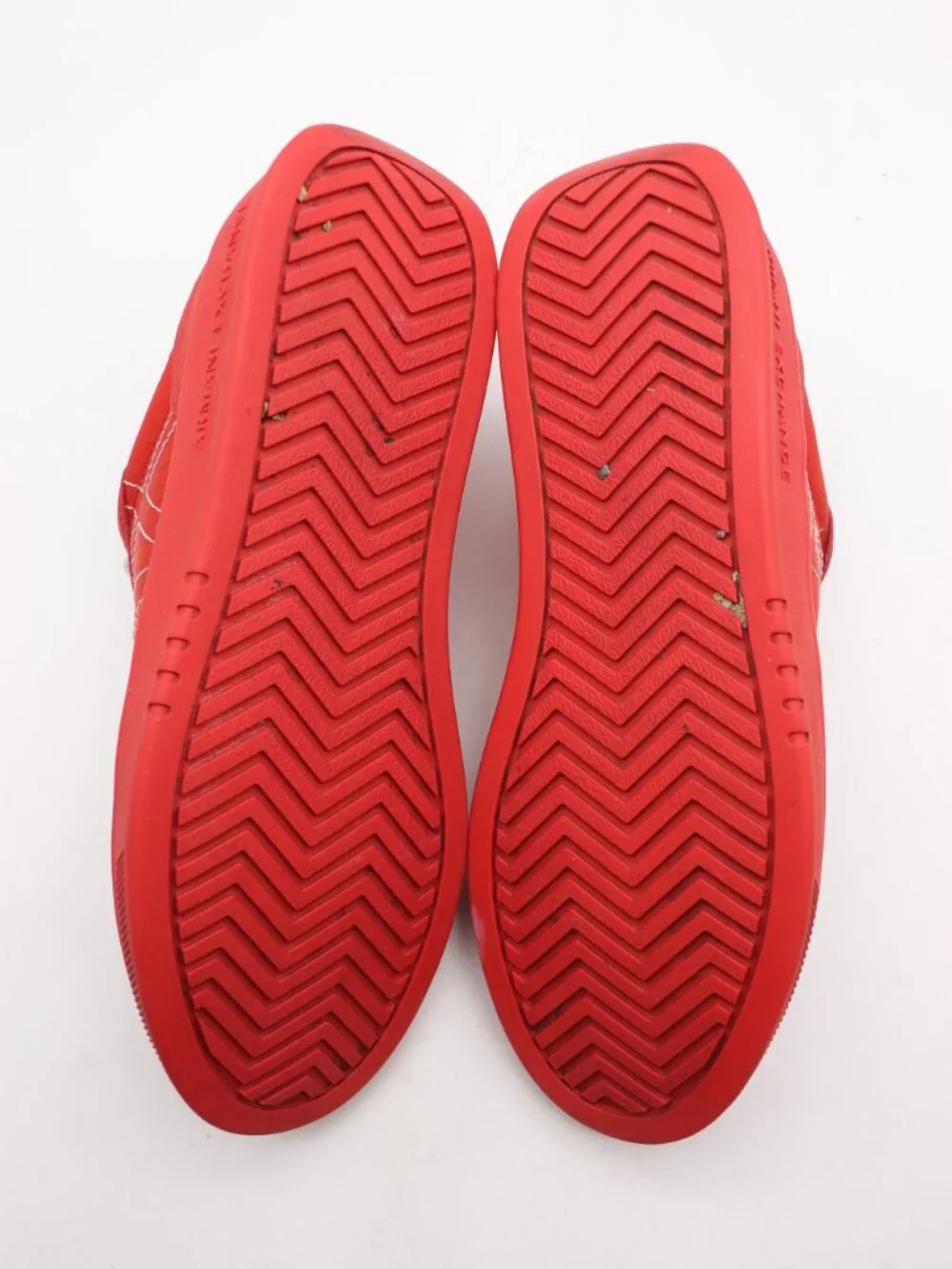 Armani Exchange Red Men's Size 8 Trainers Casual Sneakers Lace Up Shoes